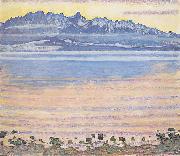 Ferdinand Hodler Thunersee mit Stockhornkette oil on canvas